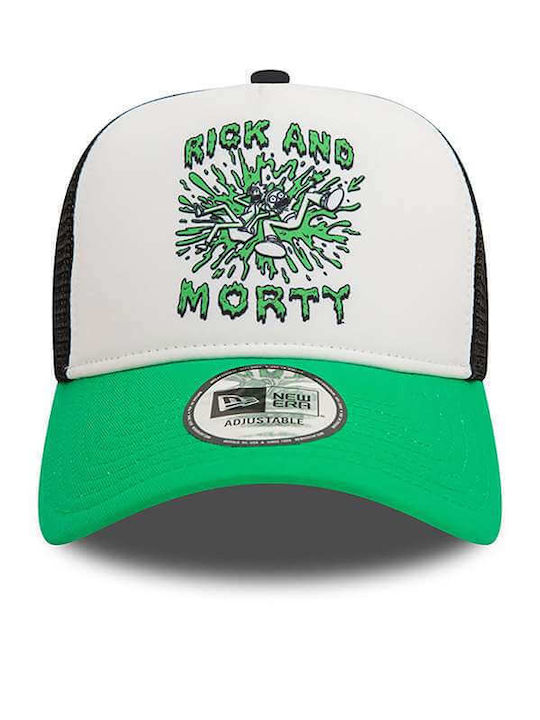 New Era Rick Morty Teleport Slime A-frame Trucker Cap Καπέλο White 60503550