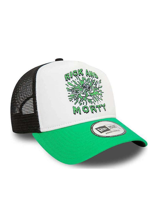 New Era Rick Morty Teleport Slime A-frame Trucker Cap Καπέλο White 60503550