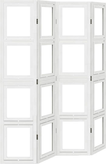 vidaXL Decorativ Paravan Lemn cu 4 Panouri 140x180cm