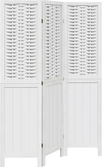 vidaXL Decorative Room Divider Wooden with 3 Panels 105x160cm