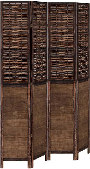 vidaXL Decorative Room Divider Wooden with 4 Panels 140x220cm