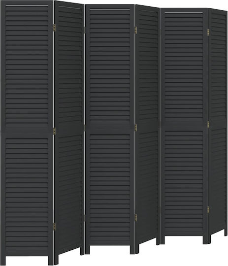 vidaXL Dekorativer Raumteiler Hölzernes mit 6 Paneelen 210x200cm vidaXL Dekorativer Raumteiler Hölzernes mit 6 Paneelen 210x200cm