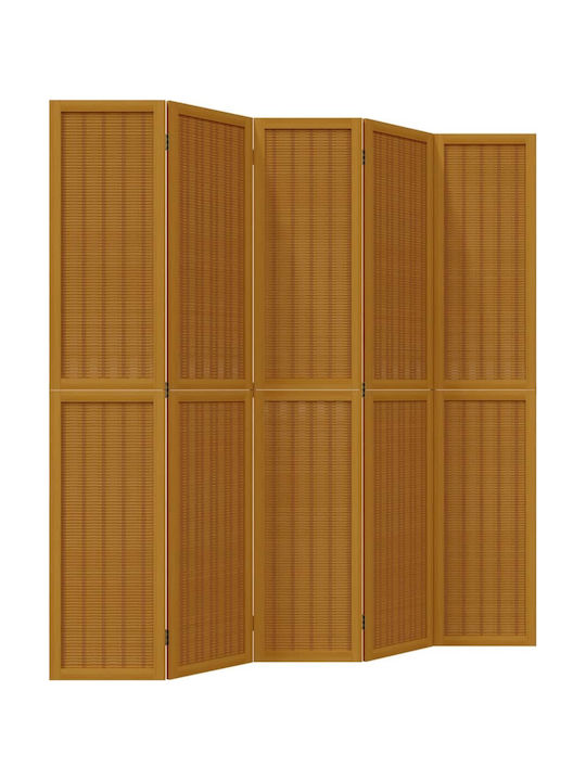 vidaXL Dekorativer Raumteiler Hölzernes mit 5 Paneelen 175x200cm