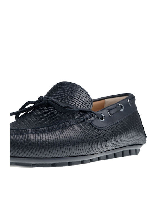 Leder Herren Mokassins in Blau Farbe