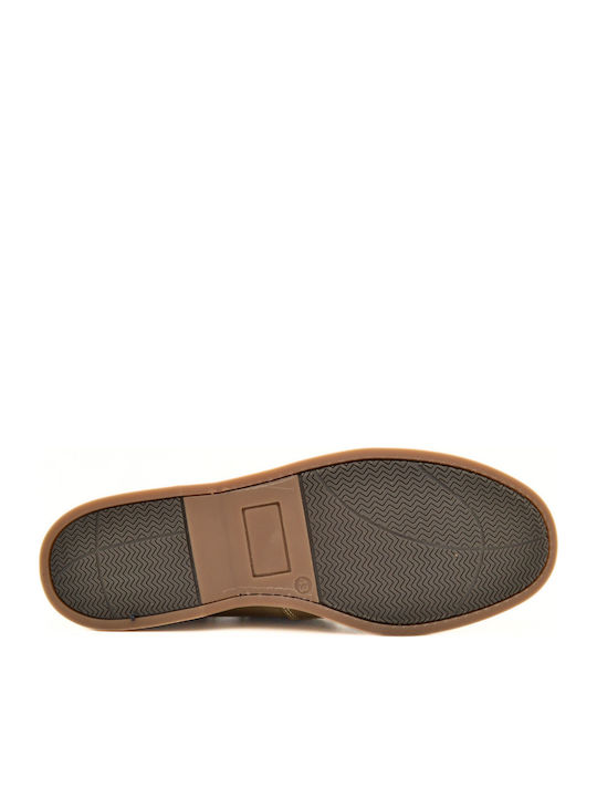 Leather Men's Boat Shoes in Brown Colour