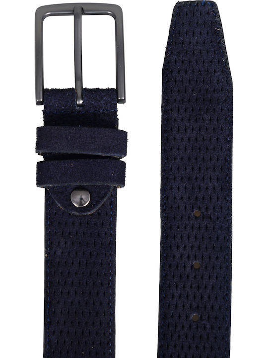 Herren Gürtel Leder Blau