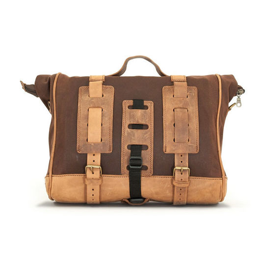 Longride ''old Chopper'' Waxed Cotton Saddlebag Marron Brown