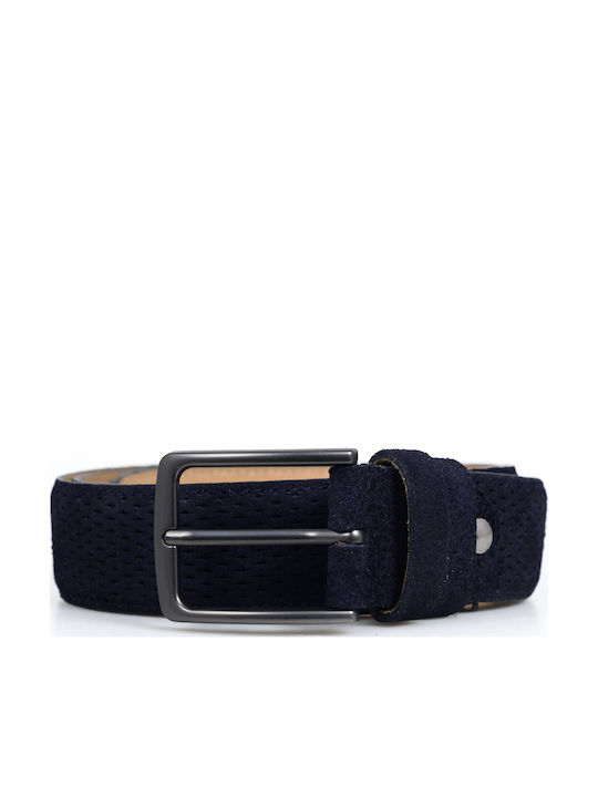 Herren Gürtel Leder Blau