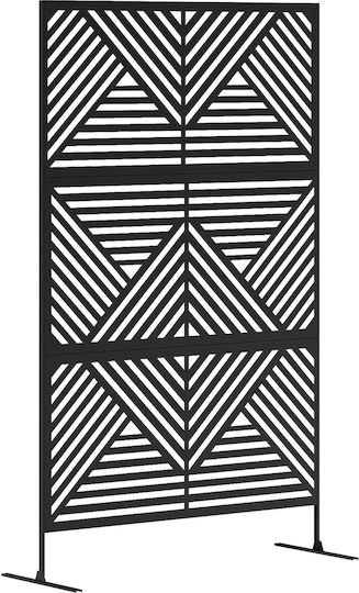 Outsunny Outdoor Dekorativer Raumteiler Pergola Kletterpflanzen 122x45x198 cm Schwarz 84j-042v00bk