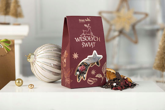 Schwarzer Weihnachts-Tee In Einer Box Winterzeit Zucker Schneeflocken 40 G
