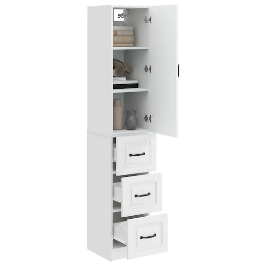 vidaXL Στήλη Μπάνιου Δαπέδου Μ33xΒ34.5xΥ87cm Λευκή