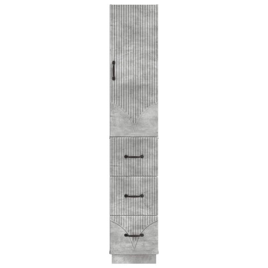 vidaXL Bathroom Floor Column Cabinet L33xD34.5xH87cm Gray