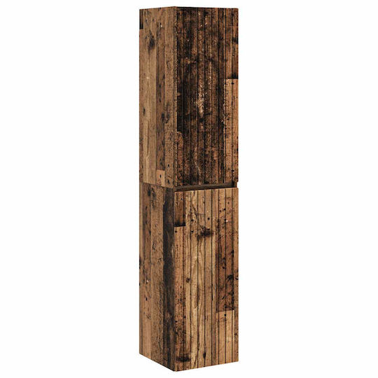 vidaXL 890650 Στήλη Μπάνιου Τοίχου 33x34.5x160cm Καφέ