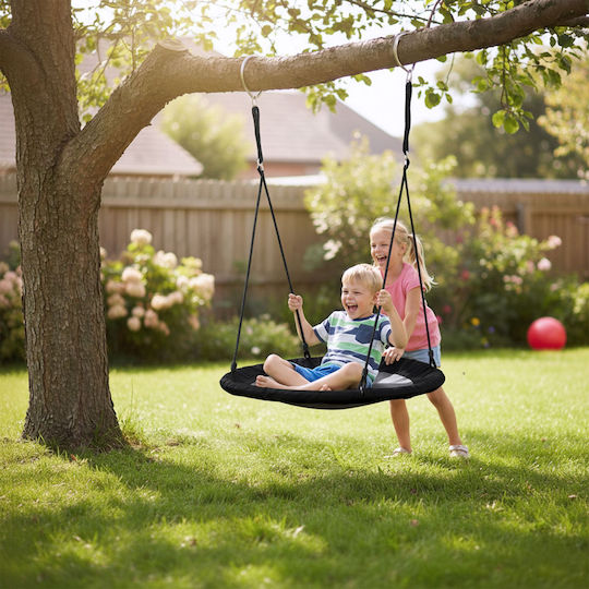 Relaxdays Relaxdays Kinder Schaukeln Nest Aufhängen 150x110x110cm Weiß