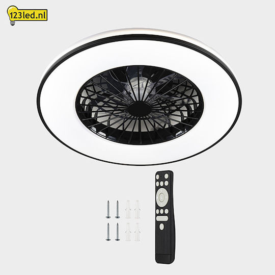 123led Deckenleuchte 48.5cm mit Leuchte Transparente / Schwarze