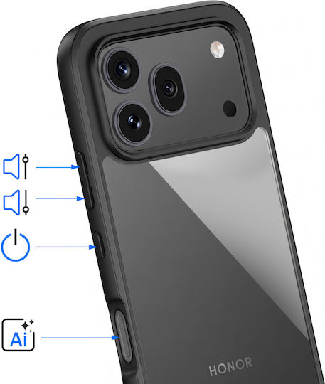 Dux Ducis Premium Case Honor 600 600 Pro Aimo Series Drop-proof 1.2m Black Transparent