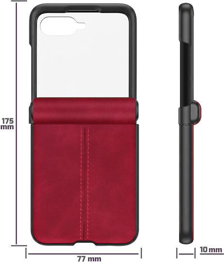 Avizar Handyhülle Motorola Razr 70 Gehärtetes Glas Bildschirmschutz Burgundisch