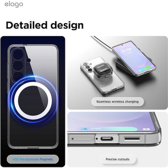 Samsung Galaxy S26 Elago Magnetic Hybrid Hard Case Magsafe Transparent Egs26mshb62-tr