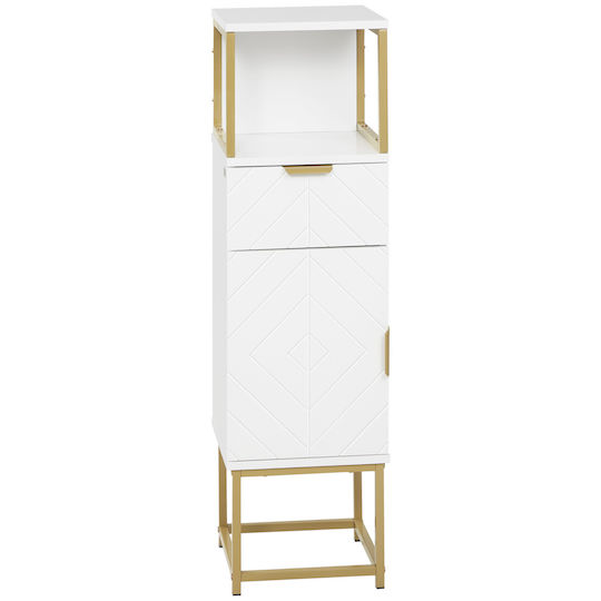 Kleankin Στήλη Μπάνιου Δαπέδου Μ30xΒ30xΥ105cm Λευκή