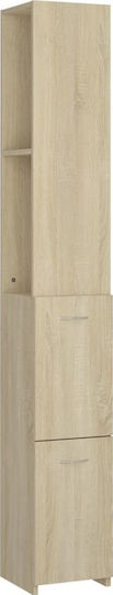 vidaXL Στήλη Μπάνιου Δαπέδου 25x25x170cm Sonoma