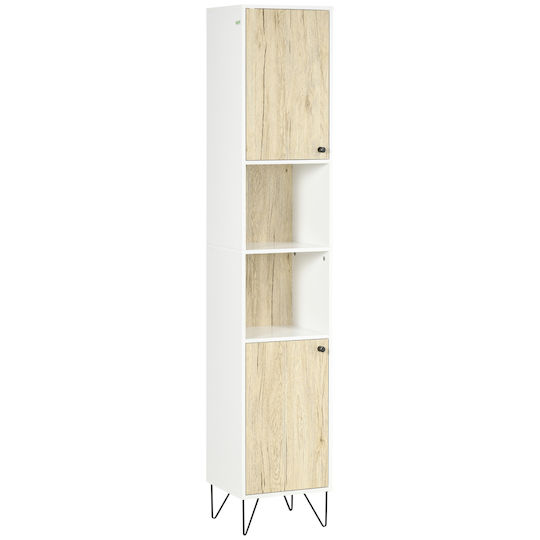 Kleankin 834-439 Банска Колона Подова 30x31.5x169см Бяла