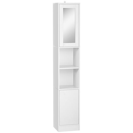 Kleankin 834-461V01 Dulap Coloană Pentru Baie Pardoseală M30xB28xY170cm Alb