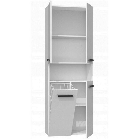 Topeshop Nel 1k Dk Στήλη Μπάνιου Δαπέδου 60x30x174cm Λευκή