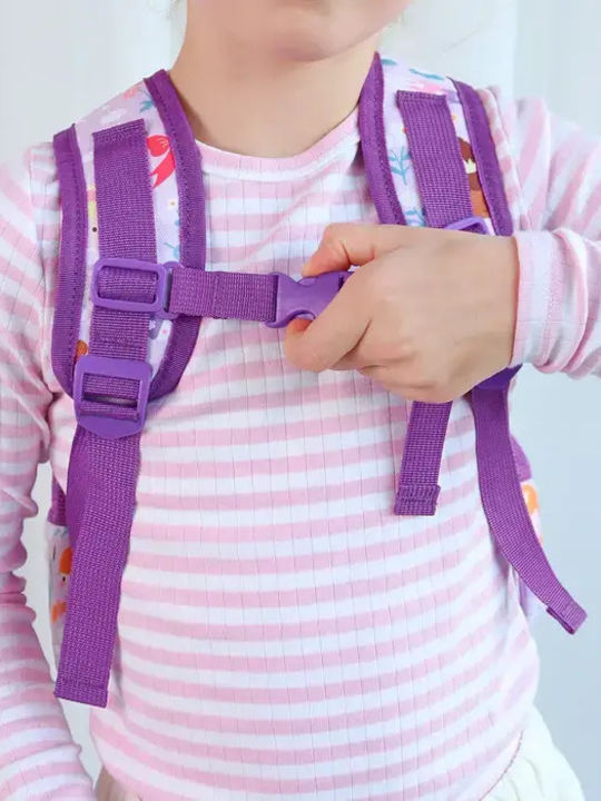 A Little Lovely Company School Backpack Kindergarten Pink with Water Bottle Holder 16 Litres