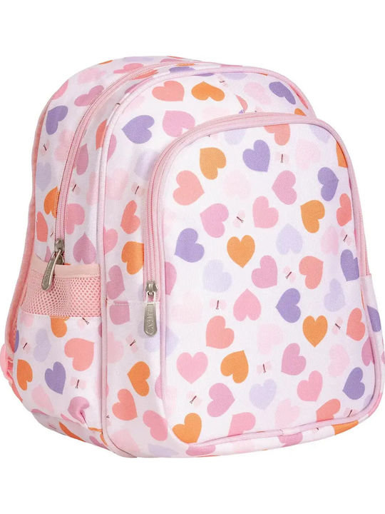 A Little Lovely Company School Backpack Kindergarten Pink With Water Bottle Holder 16 Litre