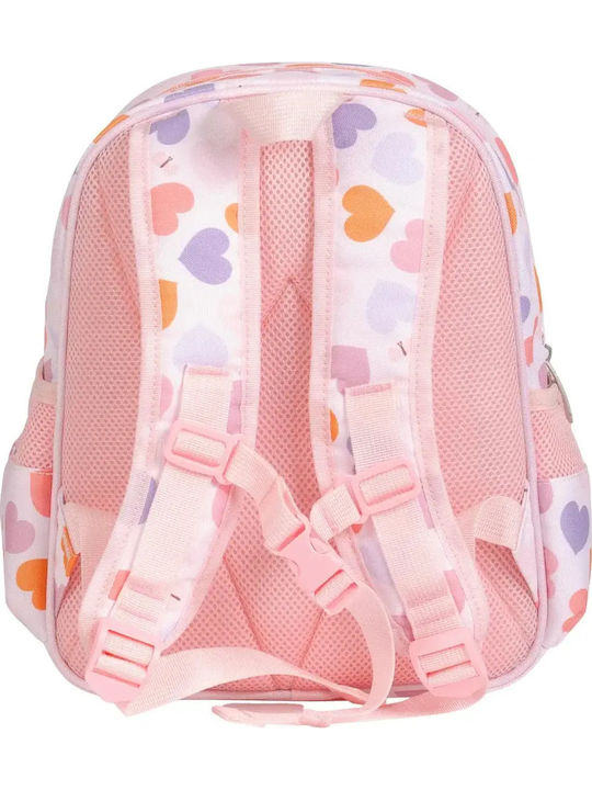 A Little Lovely Company School Backpack Kindergarten Pink With Water Bottle Holder 16 Litre
