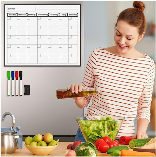 Magnetic Monthly Planning Board Fridge 4 Markers Eraser 26x35cm Aria Trade