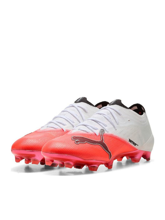 PUMA 7 Ultimate FG Football Shoes with Red Cleats