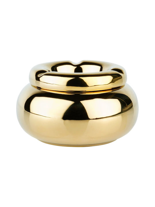 Golden Round Dolomite Ashtray 11 Cm