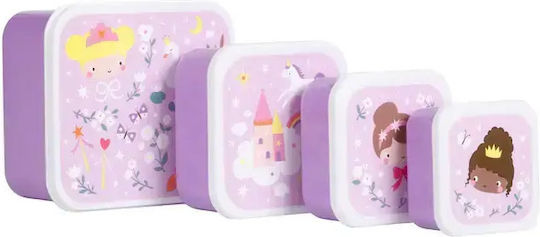A Little Lovely Company Plastic Kids' Dinner Set