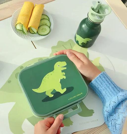A Little Lovely Company Plastic Kids' Food Container Dinosaurs 0.9lt 18 x 17 x 5cm