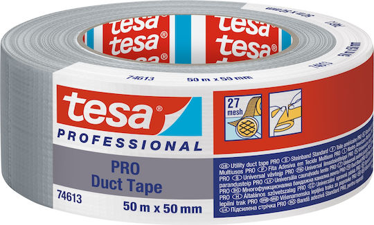 Tesa Adhesive Fabric Tape Silver 50mx50mm 4pcs