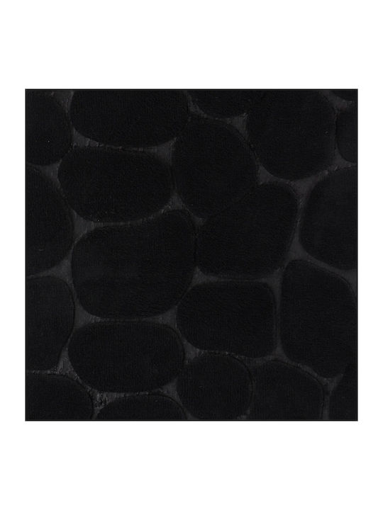 Non-Slip Bath Mat Microfiber AT000100498 Black 50x120cm