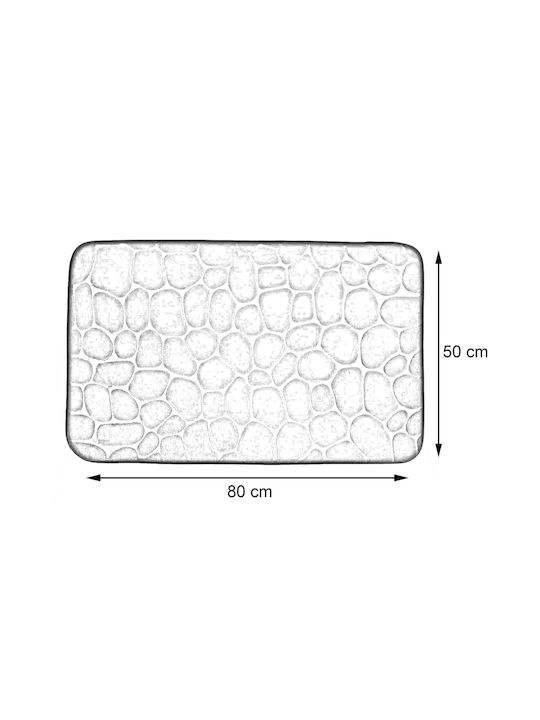 Atmosphera Non-Slip Bath Mat Memory Foam 7718N181 Dark Grey 50x80cm