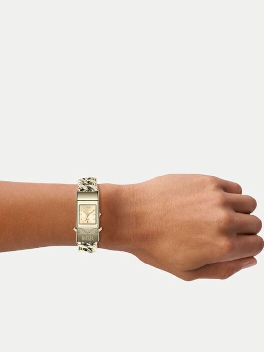 Diesel Womens Watch 22mm Battery with Gold Metal Bracelet