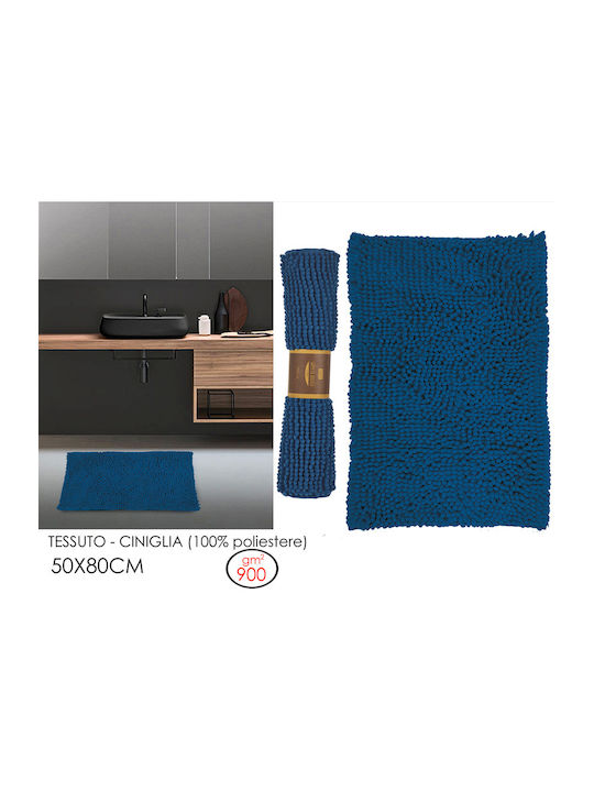 ArteLibre Rutschfest Badematte Synthetisch,Polyester/Cotton/Leather Rechteckig 06511703 Petrol Blau 50x80cm