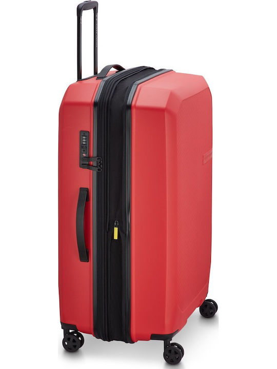 Delsey Anvers Μεγάλη Βαλίτσα Ταξιδίου Intense Red Ύψους 75.5εκ.