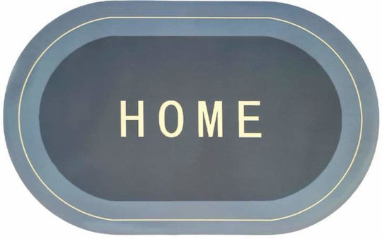 Antiderapant Covoraș de Baie Oval Light Grey/blue 77x47.5buc