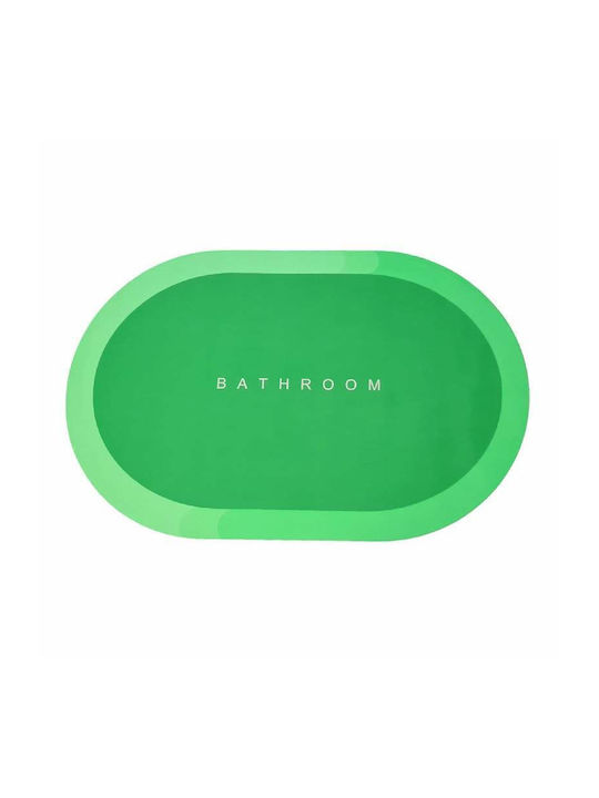 Antiderapant Covoraș de Baie Oval Verde 90x60buc