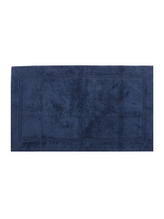 Nef-Nef Homeware Rutschfest Badematte Baumwolle Rechteckig Aegean 035274 Denim-680 70x120cm