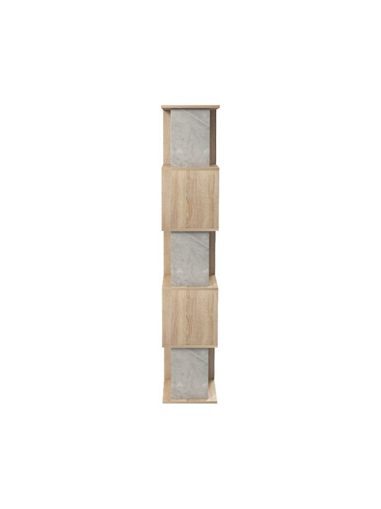 Βιβλιοθήκη Cubik Γκρι Μπεζ 35x30x161εκ.