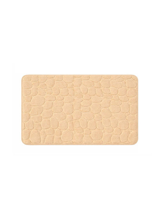 Rutschfest Badematte Memory-Schaum Rechteckig AT2760 Beige 50x80cm