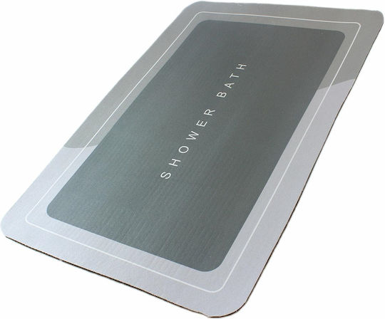 Πατάκι Μπάνιου ZE1AG93QWS47 Grey/White 60x40εκ.