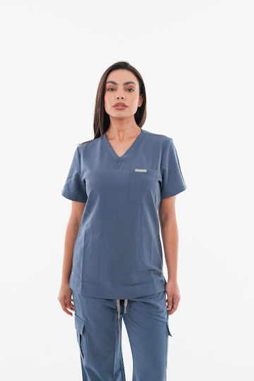 Dr. Scrub Female Medical Blouse Navy Blue
