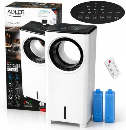 Adler Air Cooler 80W with Remote Control White