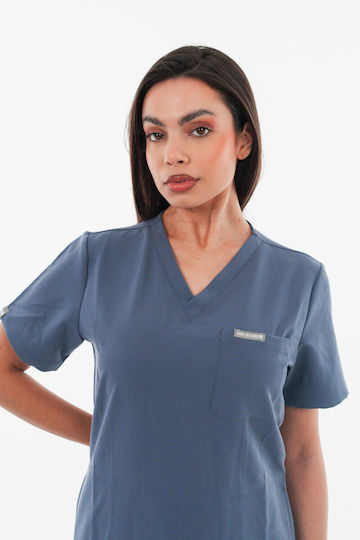 Dr. Scrub Female Medical Blouse Navy Blue